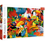 Puzzle farebné vtáky - 500 dielikov